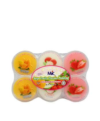 Mic-Soya Fruits Pudding  (Tray)