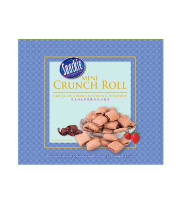 Snackie-Mini Crunch Roll Chocolate & Strawberry